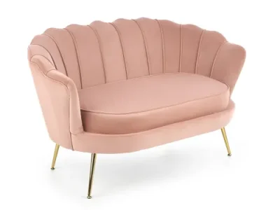 HALMAR Amorinito XL pohovka svetloružová / zlatá