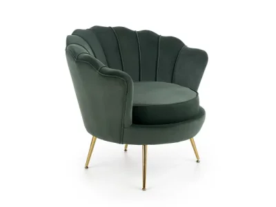 Detail produktu HALMAR Amorinito kreslo tmavozelená / zlatá