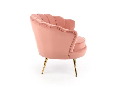 Detail produktu HALMAR Amorinito kreslo svetloružová / zlatá