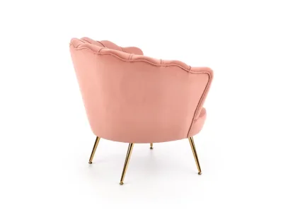 Detail produktu HALMAR Amorinito kreslo svetloružová / zlatá