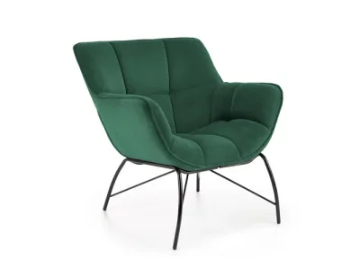 HALMAR Belton kreslo tmavozelená