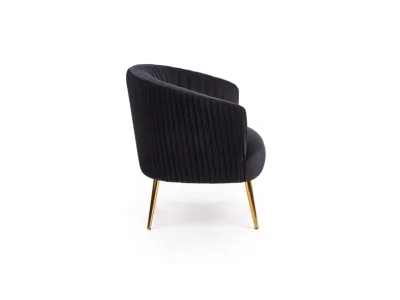 Detail produktu HALMAR Crown kreslo čierna / zlatá