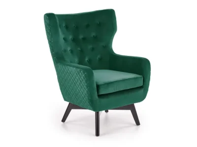 HALMAR Marvel kreslo (ušiak) tmavozelená