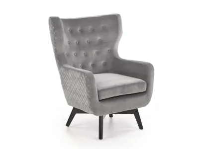 HALMAR Marvel kreslo (ušiak) sivá