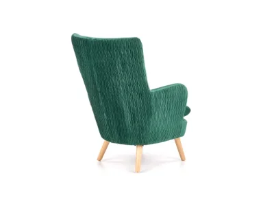 Detail produktu HALMAR Ravel kreslo tmavozelená / prírodná