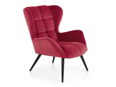 HALMAR Tyrion kreslo (ušiak) bordová / čierna