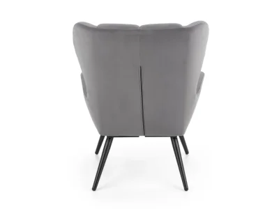 Detail produktu HALMAR Tyrion kreslo (ušiak) tmavosivá / čierna