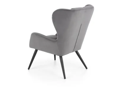 Detail produktu HALMAR Tyrion kreslo (ušiak) tmavosivá / čierna