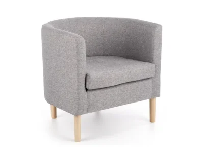 Detail produktu HALMAR Clubby kreslo sivá / prírodná