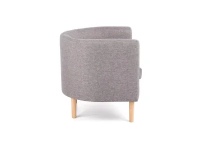 Detail produktu HALMAR Clubby kreslo sivá / prírodná