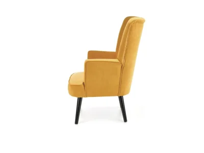 Detail produktu HALMAR Delgado kreslo horčicová / čierna