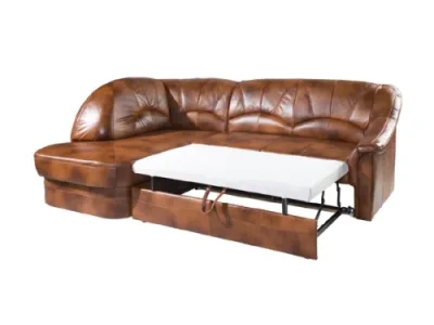 Detail produktu PYKA Yardek L kožená rohová sedačka s rozkladom svetlohnedá (DTS50)