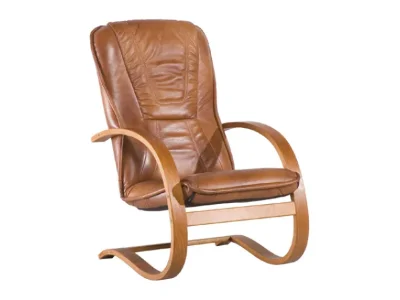 Detail produktu PYKA Finka 3R+1+1 kožená sedacia súprava s rozkladom drevo D3 / svetlohnedá (S45)