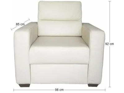Detail produktu PYKA Modern kožené kreslo smotanová (G105)