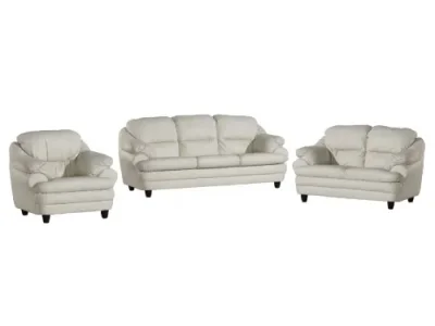 PYKA Sara 3R+2+1 kožená sedacia súprava s rozkladom smotanová (G105)