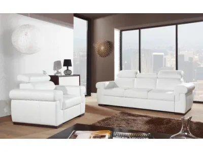 PYKA Everest kožená sedacia súprava biela (White snow)