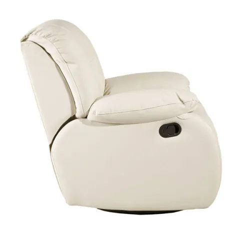 PYKA Regan kožené relaxačné kreslo smotanová (G105)