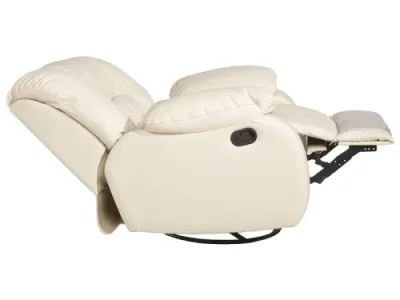 Detail produktu PYKA Regan kožené relaxačné kreslo smotanová (G105)