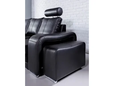 Detail produktu PYKA Enzo P kožená rohová sedačka čierna (S16)