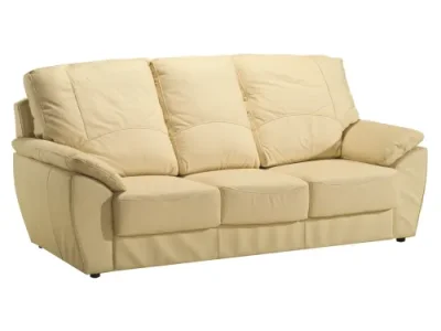 PYKA Dallas kožená trojsedačka krémová (G100)