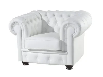 Detail produktu PYKA Chesterfield kožená sedacia súprava wenge / biela (White snow)