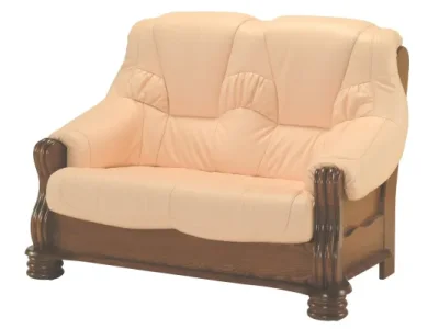 Detail produktu PYKA Adam kožená sedacia súprava drevo D3 / svetlomarhuľová (Rose white)