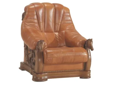 Detail produktu PYKA Oskar kožená sedacia súprava drevo D3 / svetlohnedá (DTS50)