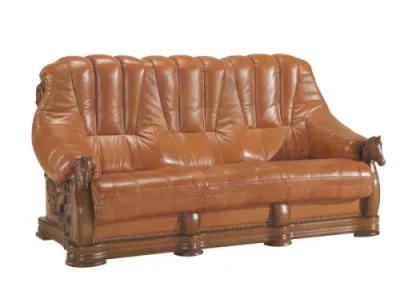 Detail produktu PYKA Oskar kožená sedacia súprava drevo D3 / svetlohnedá (DTS50)