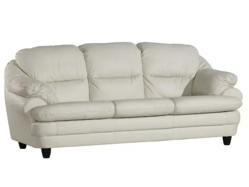 PYKA Sara kožená trojsedačka s rozkladom smotanová (G105)