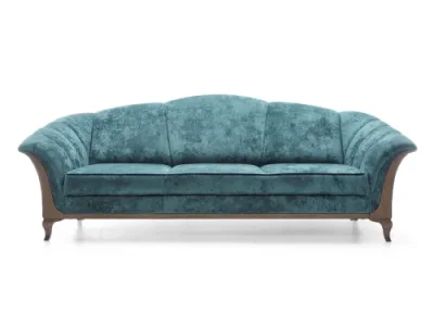 Detail produktu TARANKO Lagos LA-SFS rustikálna trojsedačka s rozkladom tyrkysová (A10 2125) / dub Lagos