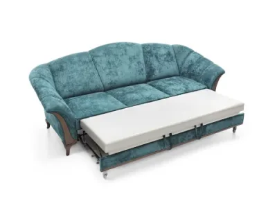 Detail produktu TARANKO Lagos LA-SFS rustikálna trojsedačka s rozkladom tyrkysová (A10 2125) / dub Lagos