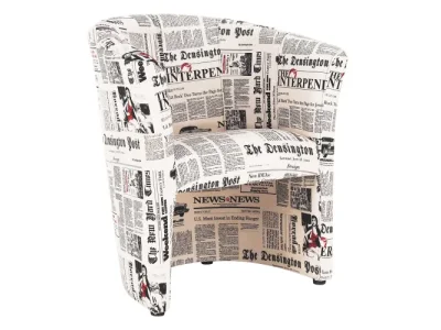 KONDELA Cuba D-8 konferenčné kreslo vzor noviny