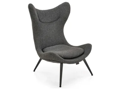 HALMAR Atlantis dizajnové kreslo antracit / čierna