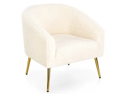 HALMAR Grifon kreslo krémová / zlatá