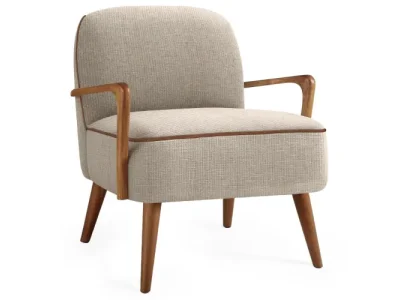 HALMAR Pastore kreslo svetlobéžová / svetlý orech