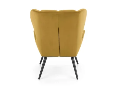 Detail produktu HALMAR Tyrion kreslo (ušiak) horčicová / čierna