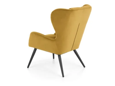 Detail produktu HALMAR Tyrion kreslo (ušiak) horčicová / čierna