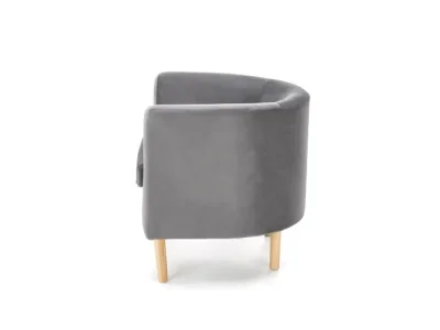 Detail produktu HALMAR Clubby 2 kreslo sivá / prírodná