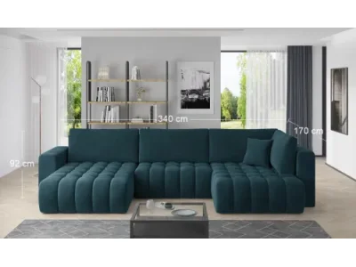 Detail produktu NABBI Brava U P rohová sedačka u s rozkladom tmavomodrá