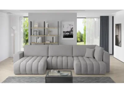 Detail produktu NABBI Brava U P rohová sedačka u s rozkladom svetlosivá