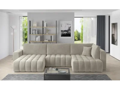 Detail produktu NABBI Brava U P rohová sedačka u s rozkladom béžová