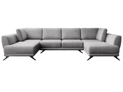 Detail produktu NABBI Liva U L/P rohová sedačka u s rozkladom a úložným priestorom svetlosivá