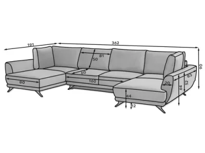 Detail produktu NABBI Liva U L/P rohová sedačka u s rozkladom a úložným priestorom tmavozelená