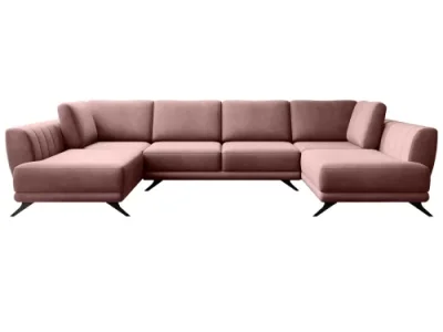 Detail produktu NABBI Liva U L/P rohová sedačka u s rozkladom a úložným priestorom tmavoružová