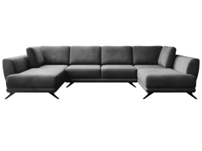 Detail produktu NABBI Liva U L/P rohová sedačka u s rozkladom a úložným priestorom tmavosivá