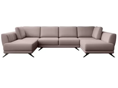 Detail produktu NABBI Liva U L/P rohová sedačka u s rozkladom a úložným priestorom svetloružová