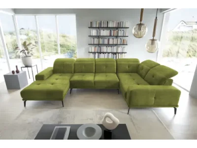 NABBI Noventa U P rohová sedačka u svetlozelená