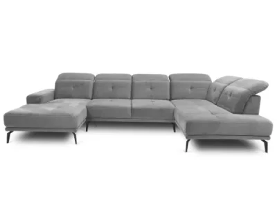 Detail produktu NABBI Barma U P rohová sedačka u svetlosivá