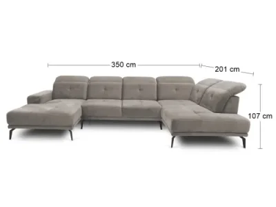 Detail produktu NABBI Barma U P rohová sedačka u béžová