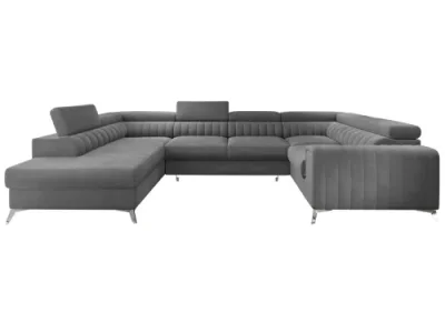 Detail produktu NABBI Lisbon U P rohová sedačka u s rozkladom a úložným priestorom svetlosivá